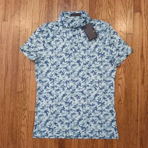 Gfore Mens Golf Polo Shirt Size S Camo Skull Bone All Over Print Performance